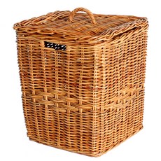 方形加蓋藤編收納籃 S102 40*40*44cm, 混色, 1個