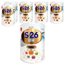 Wyeth 惠氏 S-26 鉑臻嬰兒配方奶粉 新升級 1號 0-12個月, 800g, 6罐