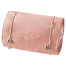 leegoo 四合一化妝包 可拆分設計 化妝透明可視 尼龍網紗, 展開52 x 21cm 收納21 x 16cm, 02 粉色