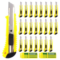 다다 보급형 223 대형 커터칼 12p + 칼날 30p, 혼합색상, 2세트