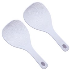 데일리픽 밥알이 붙지않는 앰보싱 위생 밥주걱, 2개