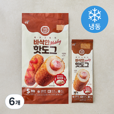 쉐프스토리 바삭한 핫도그 (냉동), 80g, 6개, 5개입