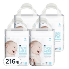 네이쳐러브메레 매직 슬림 핏 팬티형 기저귀 6단계, 점보형(2XL), 216매