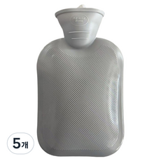 Homesprin 彩色保溫熱水袋 1L 灰色, 5個