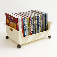 Dailbloom 移動式收納箱書本推車, 白色, 1層
