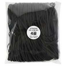 JSTrading 4線彈力鬆緊帶, 1個, 黑色