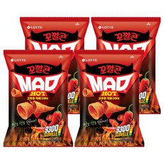 꼬깔콘 MAD HOT 고추장 직화구이맛, 134g, 4개