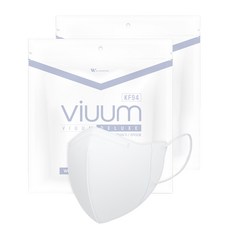 viuum 디럭스 보건용 마스크 대형 KF94, 25개입, 2개, 화이트