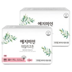 YEJIMIIN 玥之美人 每日棉柔衛生棉, 22片, 2包, M(25cm)