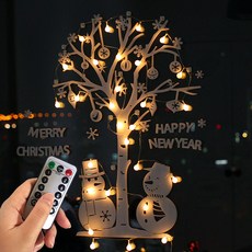 JOART 聖誕白色泡沫牆樹套組, 雪人暖光