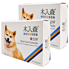 MORESON 木入森 膚立好保健膠囊, 適用皮膚問題 穩定膚況 緩解體味 獸醫推薦, 30顆, 2盒, 皮膚/毛髮