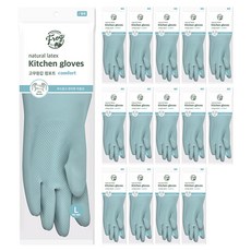 프로그 라텍스 컴포트 고무장갑, 애쉬블루, 대(L), 15세트