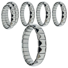 日本正品 鈦赫茲手排 手珠 項鍊 切角鈦赫茲手排 14mm, 6條