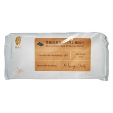 H&C 正慧食品 正香軒 特級深黑苦甜巧克力風味片, 1kg, 1包