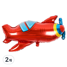 파티짱 경비행기 라지 중장비 생일 파티 호일 은박 풍선, 혼합색상, 2개