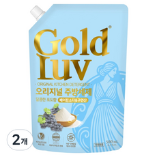 골드럽 오리지널 베이킹소다 구연산 주방세제 포도향, 2개, 500ml