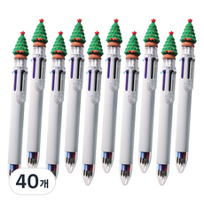 투영디자인 X MAS 6색 볼펜 0.7mm, 트리, 40개