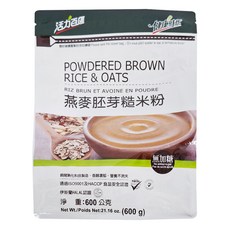 健康時代 燕麥胚芽糙米粉 無糖, 600g, 1入, 1包
