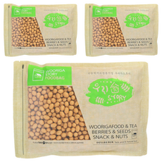 wooriga. 烘烤椰香花生, 1kg, 3個