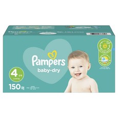 Pampers 幫寶適 北美版 Baby Dry 嬰兒黏貼型尿布 9~14kg, L, 150片