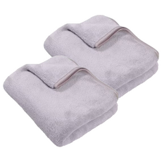 morino 摩力諾超吸水舒柔蓬鬆加長毛巾 迷霧紫, 2條