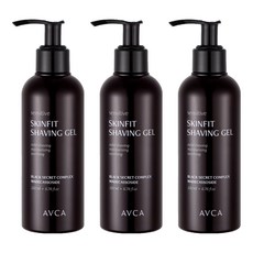 AVCA 敏感肌膚貼合刮鬍凝膠, 200ml, 3個