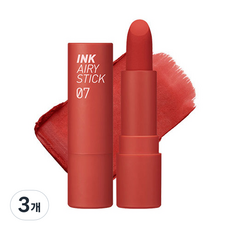 페리페라 잉크 더 에어리 벨벳 립스틱, 07꾸안꾸템, 3개, 3.6g