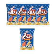 해태제과 빠새 빠삭한새우칩, 120g, 5개
