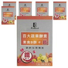 BioBank 大金宏醫 百大蔬果酵素 素食B群 + 鐵, 30錠/盒, 500mg, 30顆, 6罐