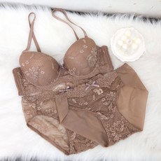 GLAM GONGGAM 女式大碼鋼圈內衣+內褲+蕾絲內褲