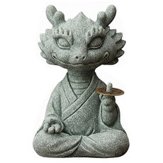 上手家居 招財風水擺件(招財擺飾/招財擺件/馬上有錢/開運/青砂石擺件)心蘊蛟龍, 青砂石