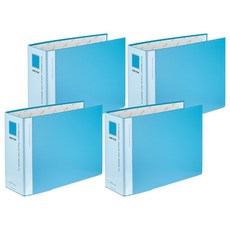 ECO Chungwoon 彩色2孔A4活頁夾 9 x 7cm, 天藍色, 4入