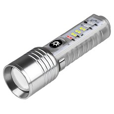 多用途磁吸遠射強光變焦手電筒, 520A, 鋁合金, PC, 30W, 1個