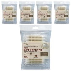 네클라 포피엘 순면 멸균 면봉, 100개입, 5개