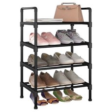 Soso House 超簡易組裝鞋架 60cm, 黑色, 4層
