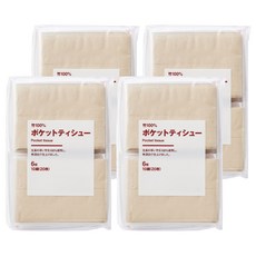 MUJI 無印良品 袖珍面紙, 6包, 4組