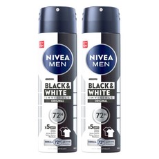 NIVEA 妮維雅 男士止汗爽身噴霧 無印乾爽, 150ml, 2瓶