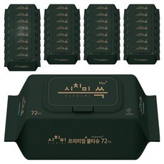 시치미 쓱 그린 초순수 저자극 프리미엄 아기물티슈 캡형, 80g, 72매, 30개