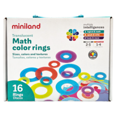 Miniland 透光紋理數色環 Set 16個, 多色, 1組