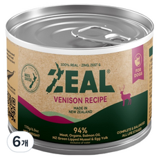 질 전연령 강아지 습식 주식캔, 170g, 6개, 사슴