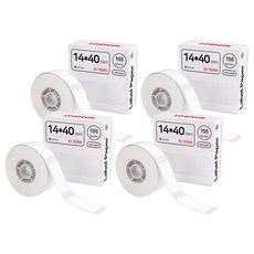 님봇 D11 / D110 전용 프린터 라벨지 화이트 14 x 40 mm, 155개, 4개