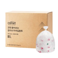 comet 抽取式強化分類回收袋, 80L, 100個