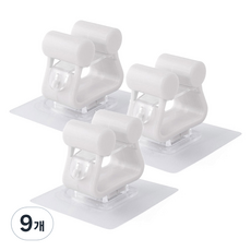 MONACO OLIVE 免鑽孔多用途簡易拖把掛架, 白色, 9個