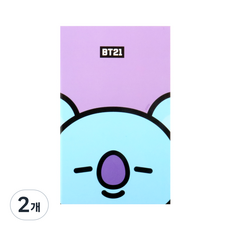 BT21 다이어리S + 스티커 + 포토 프레임 카드, 코야, 2개