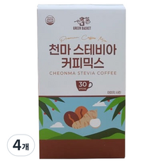 그린바스켓 건강 천마 스테비아 커피믹스, 9.6g, 4개, 30개입