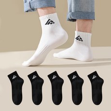 데이코지 데일리 중목 양말, 블랙, 5개