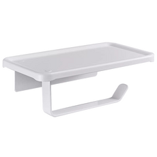 comet 自黏式鋁製衛生紙架 + 雙面膠帶組, 白色, 1套