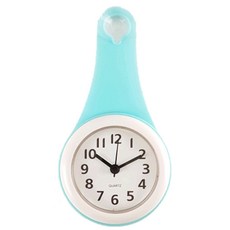 ITSON 水滴防水浴室時鐘 含電池, 藍色