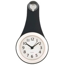 ITSON 水滴防水浴室時鐘 含電池, 黑色