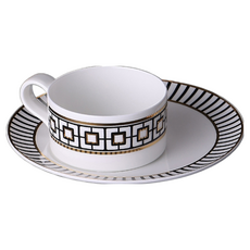 빌레로이앤보흐 메트로시크 티컵 앤 소서 1인조 세트, 화이트, 1세트